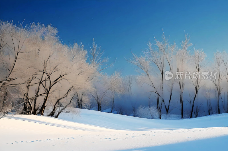 自然风景冬天大雪背景