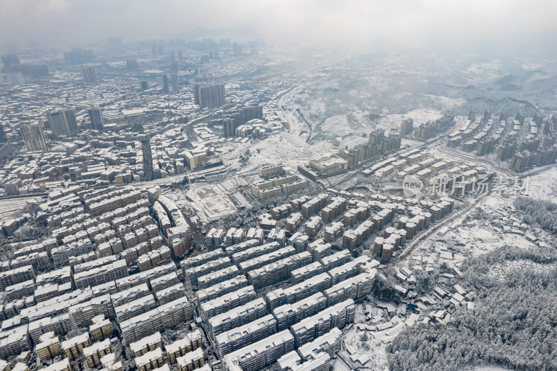 冬天雪景航拍