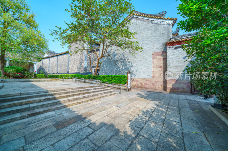 广州沙湾古镇传统中式岭南建筑与庭院园林