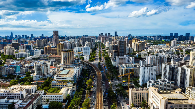 海南海口城市航拍