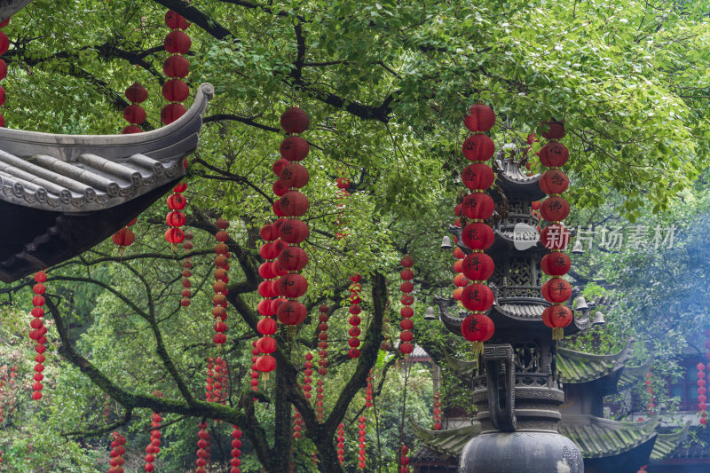 杭州飞来峰景区上天竺法喜禅寺古建筑