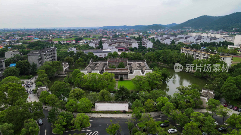 航拍湖南湘乡市东山书院4A景区