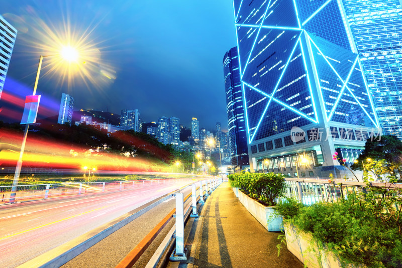 香港夜晚交通延时