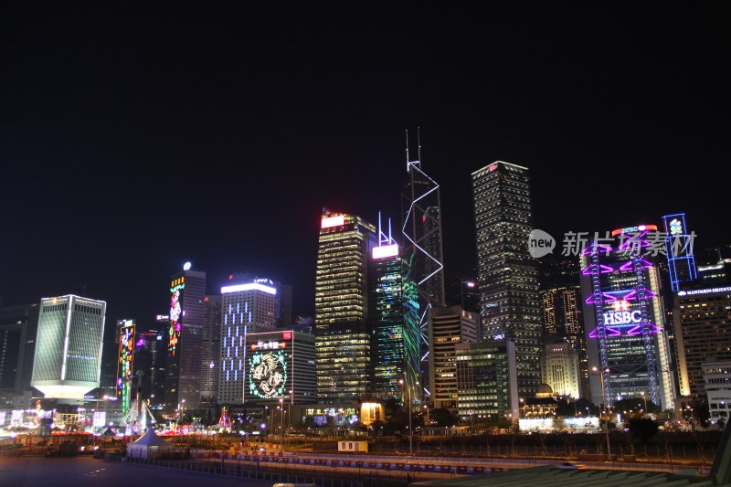 中国香港：中环夜景