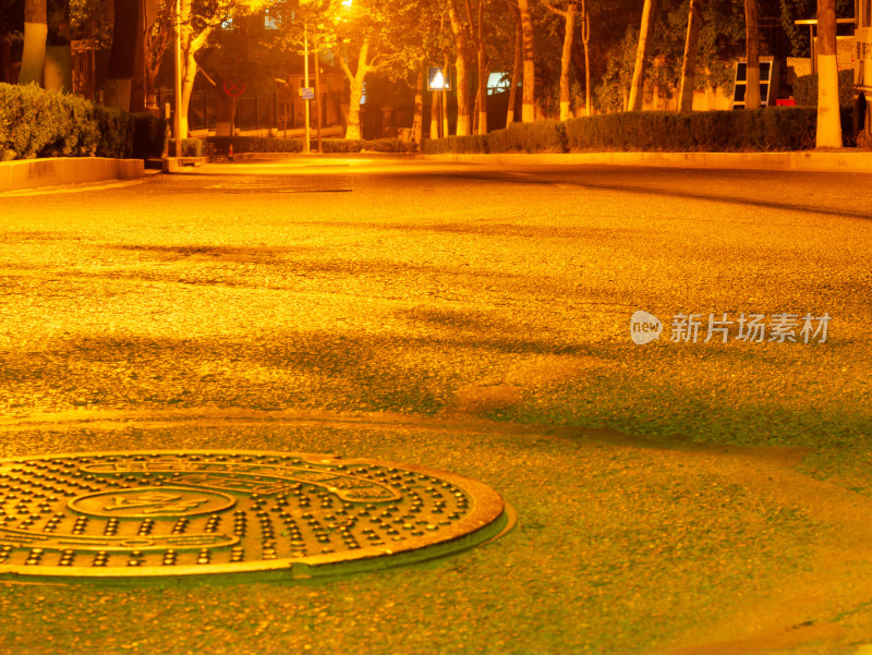 青岛城市夜路景观