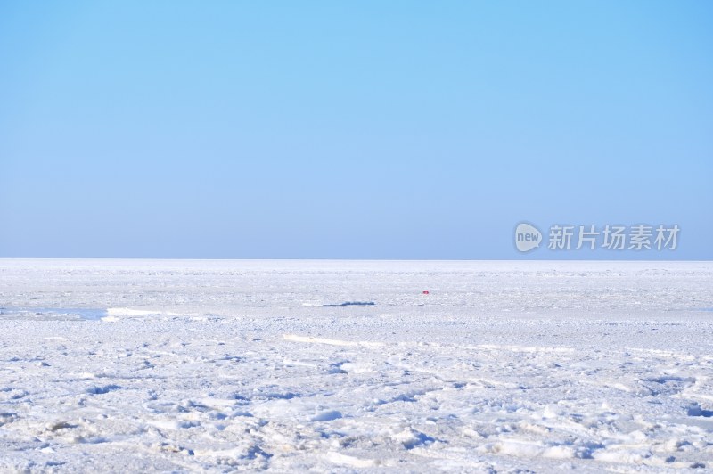 大连夏家河子 冰海上的黄昏