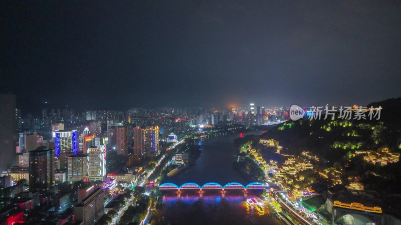 甘肃兰州中山桥夜景