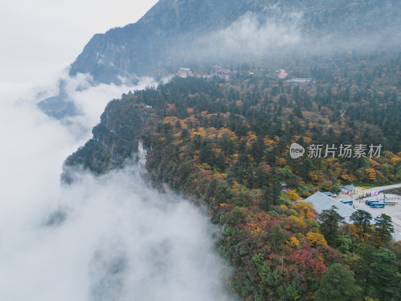 峨眉山雷洞坪航拍景观