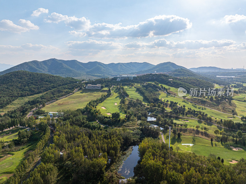 即墨天泰山高尔夫球场航拍