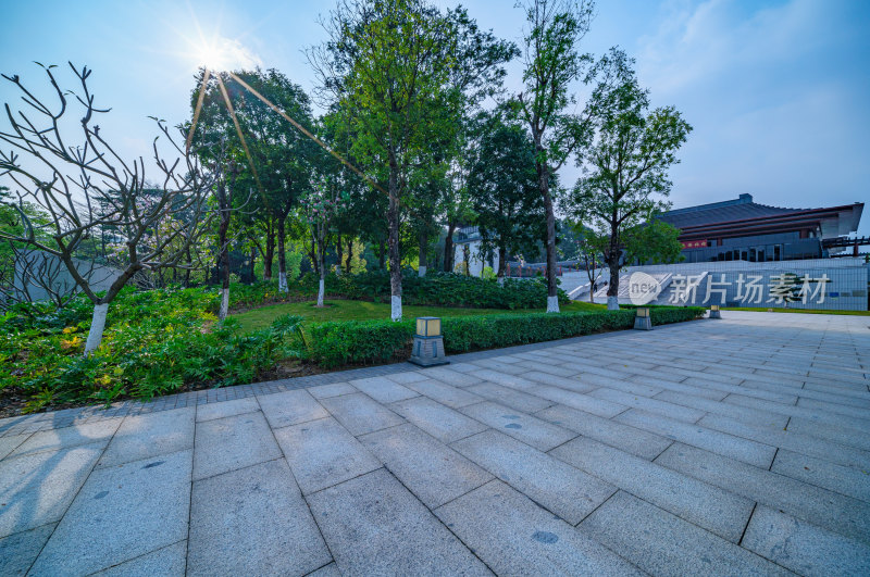 广州番禺大学城南汉二陵博物馆园林景观