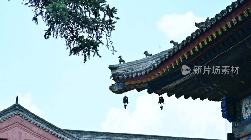 中式古建筑屋檐特写