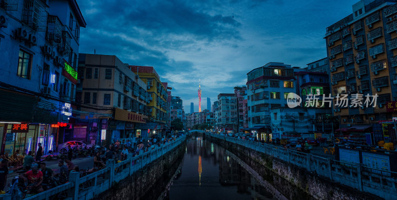 广州大塘村 城中村 广州夜市 广州集市