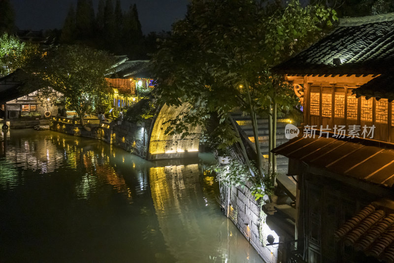 浙江嘉兴乌镇西栅夜景