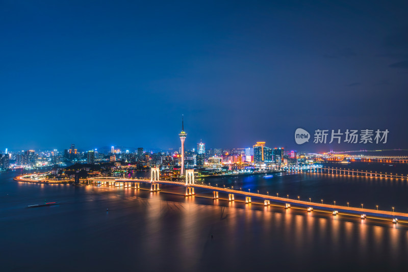 澳门蓝调夜景全景