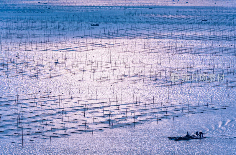 福建宁德霞浦海上日出自然风光