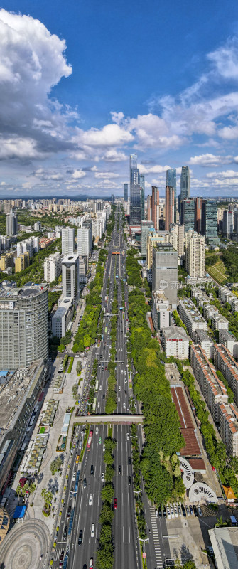 广西南宁城市民族大道交通全景图