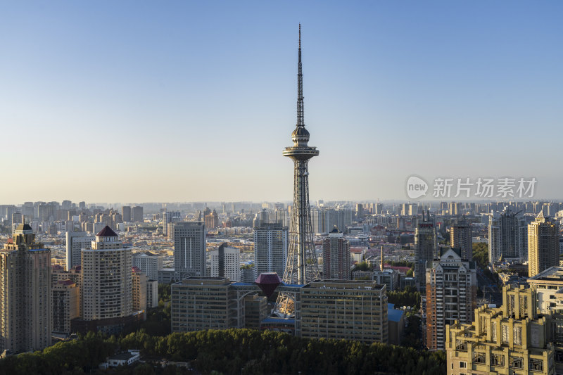 哈尔滨夜景地标性建筑龙塔