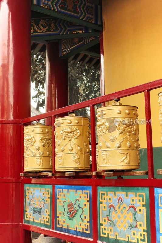 西安藏传寺庙广仁寺内部景观