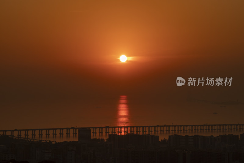 深圳西海岸的日落