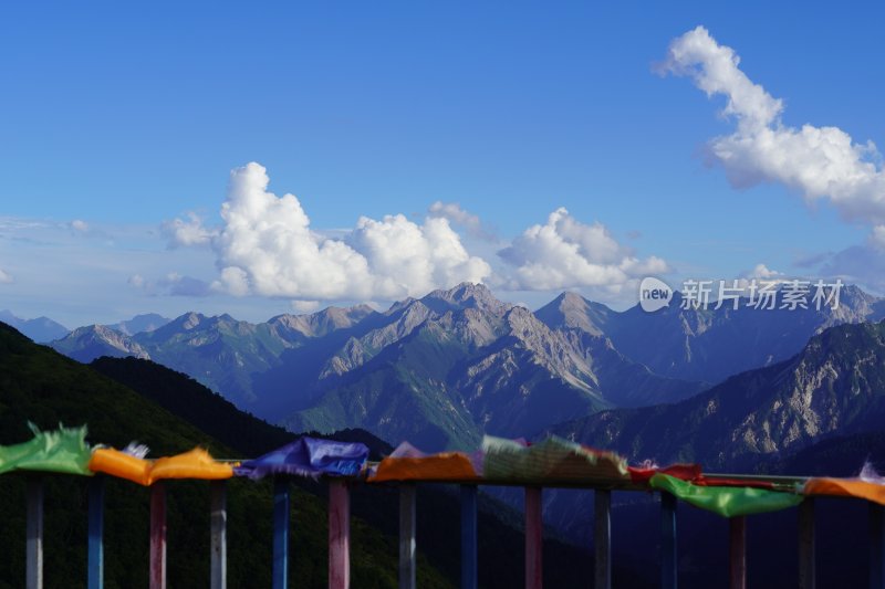 神仙池景区蓝天白云