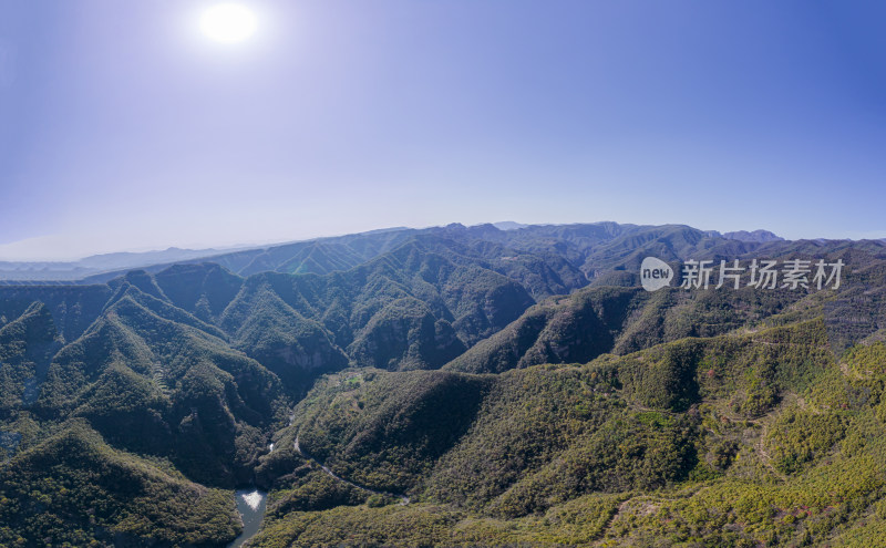 河南洛阳龙潭大峡谷自然风光航拍