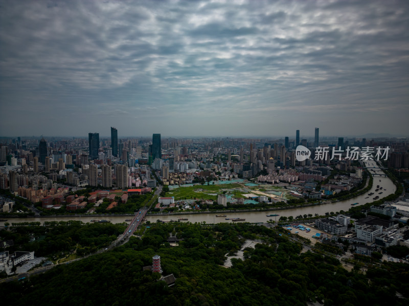 江苏无锡城市风光航拍图