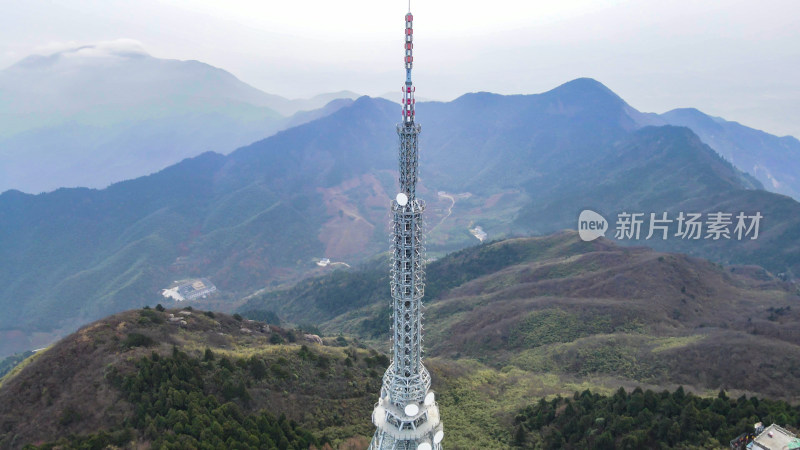 航拍湖南南岳衡山信号塔