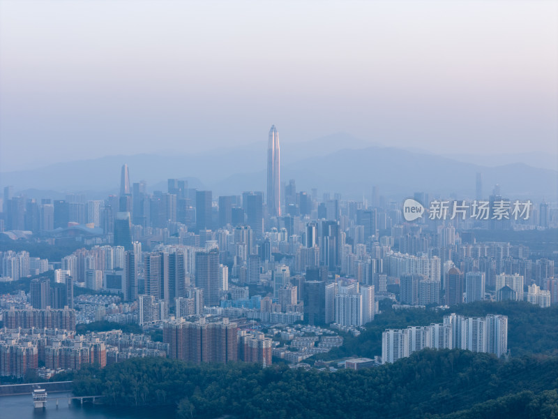 梅林后山深圳罗湖福田景色