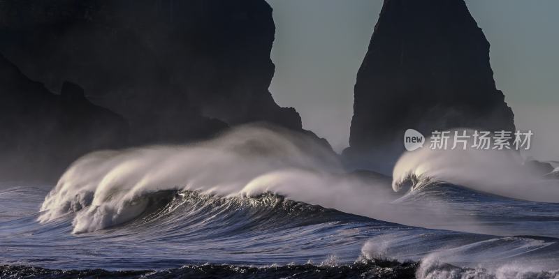 大海浪花巨浪浪潮汹涌海浪波涛汹涌