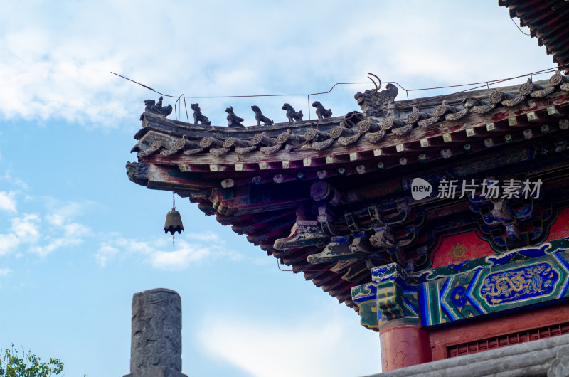 洛阳市白马寺古建筑屋脊特写