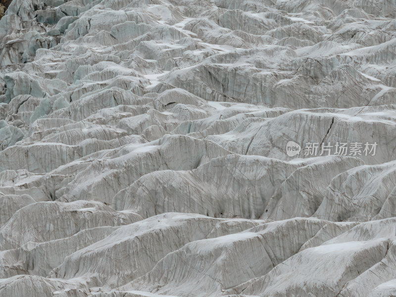 西藏那曲地区布加雪山冰川冰湖高空航拍