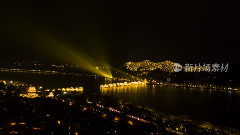 广济桥灯光秀 湘子桥灯光秀 潮州夜景