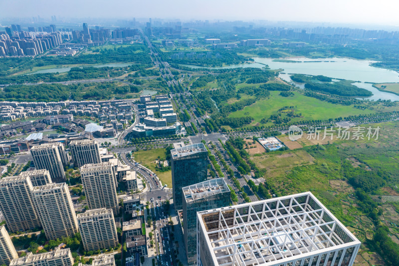 安徽合肥经济开发区城市建设航拍图