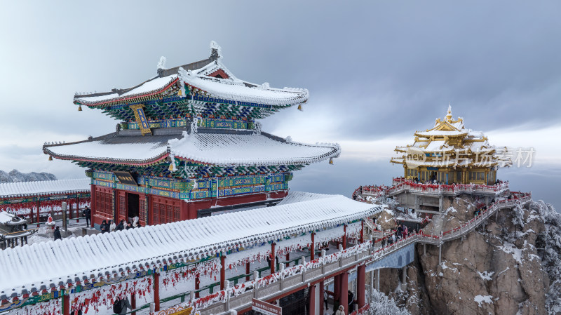 洛阳老君山大雪云海航拍