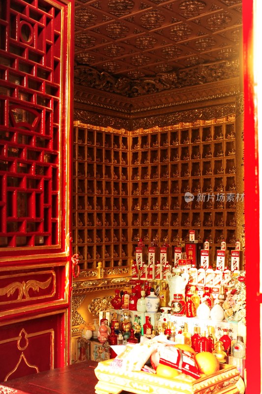 西安藏传寺庙广仁寺内部景观