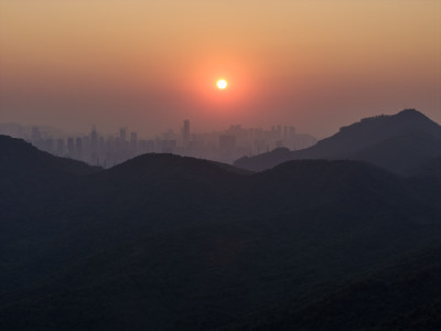 梅林后山深圳罗湖福田景色