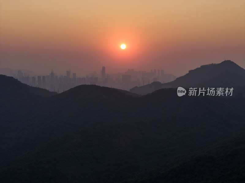 梅林后山深圳罗湖福田景色