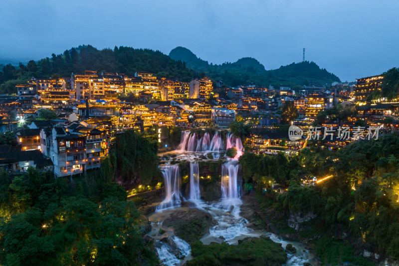 湖南芙蓉镇夜景