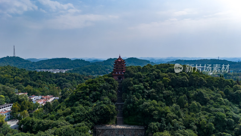 德阳钟鼓楼航拍图