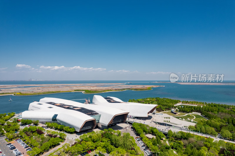 天津生态城南湾国家海洋博物馆城市建筑风光