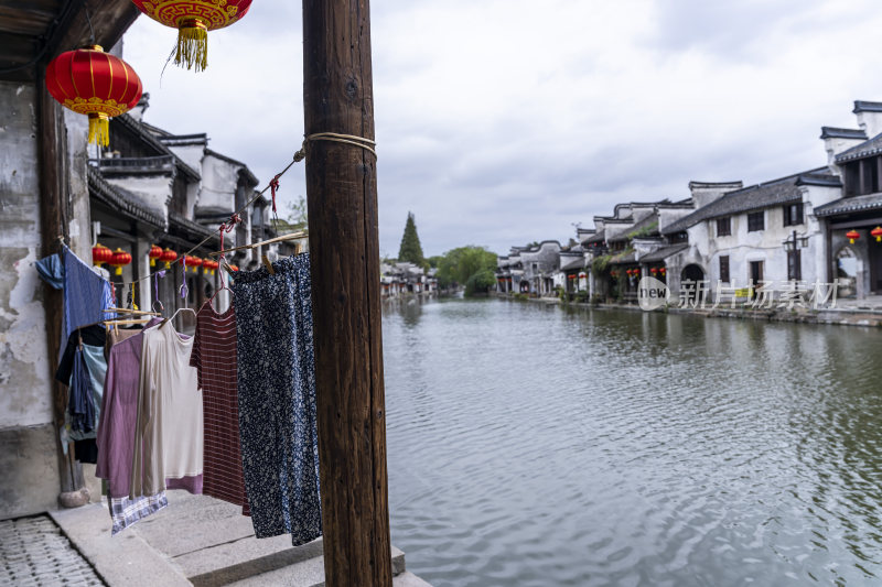 浙江湖州南浔古镇水乡百间楼风景