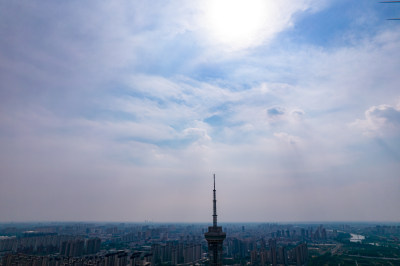 河南周口城市建设航拍图