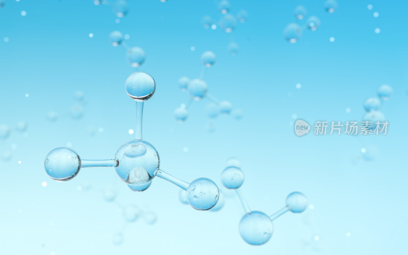 水分子精华液渲染结构展示