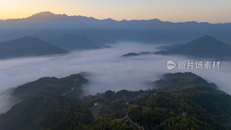 江南高山群山晨曦云海云雾浙江丽水松阳