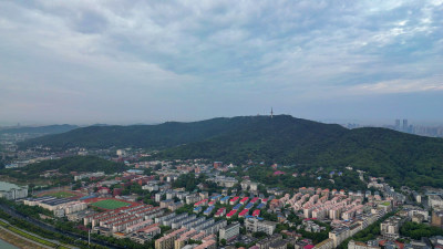 湖南长沙岳麓山大景航拍