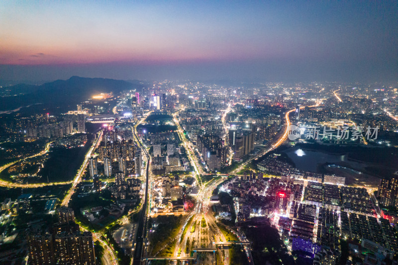 深圳龙华区梅观立交夜景图