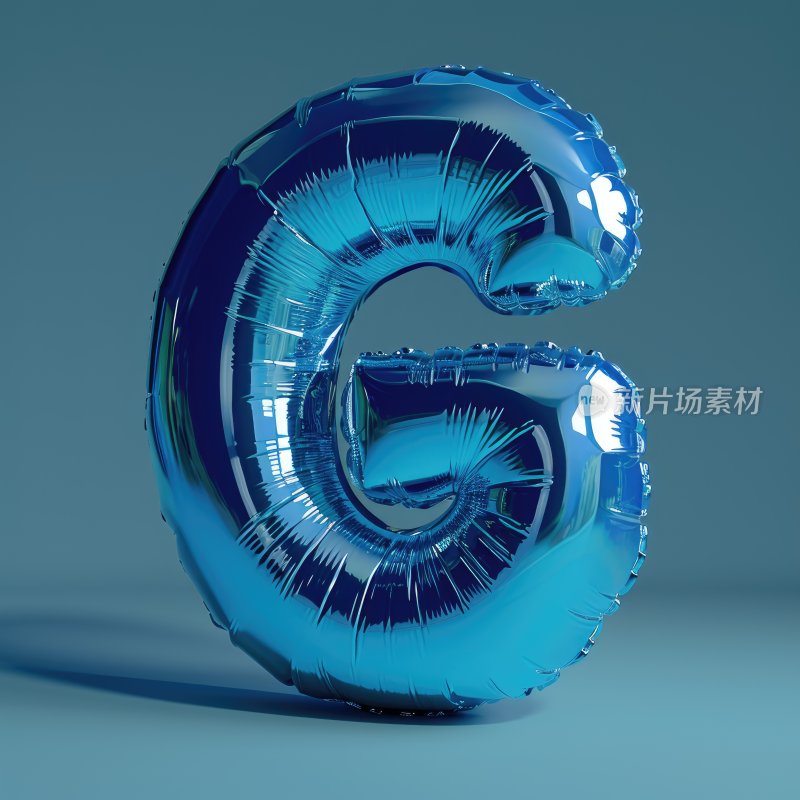 3D渲染气球英文字母G