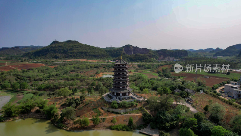 广西崇左园博园4A景区航拍