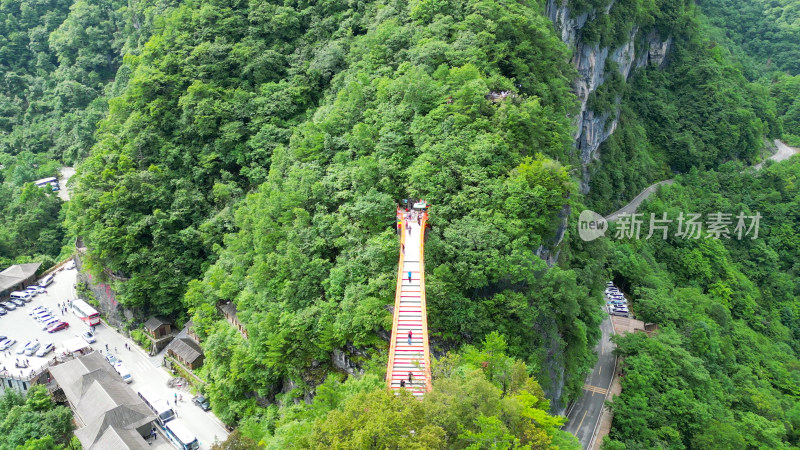 航拍湖北神农架天燕景区