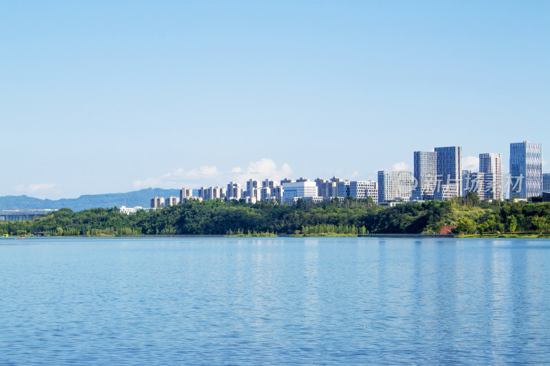 湖泊建筑天空